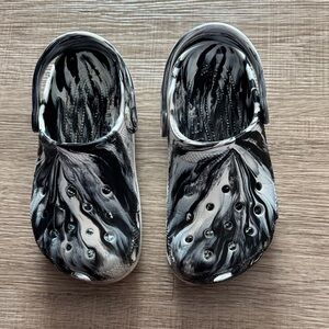 Black and White Kids Crocs